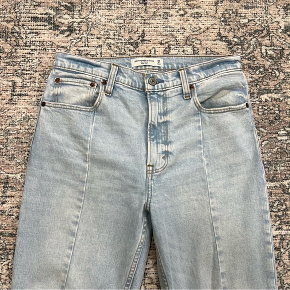 ABERCROMBIE Women’s The Skinny High Rise Jeans Size 28 Light Wash Vent Hem - Picture 6 of 16